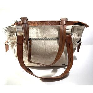 The Sack  genuine leather shoulder Bag neutral beige mid size boho women